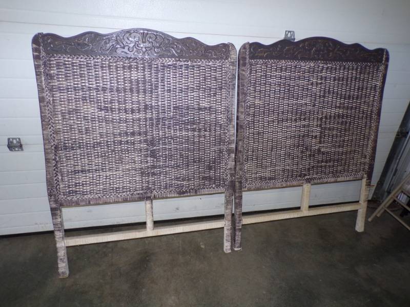 lot 151 image: Wicker Headboards