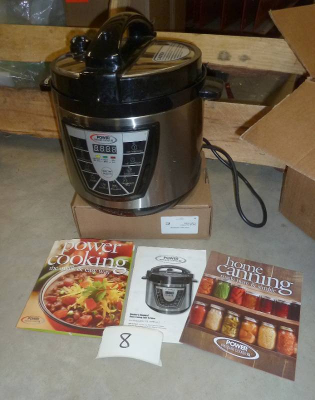 lot 8 image: Like New Power Pressure Cooker as s...