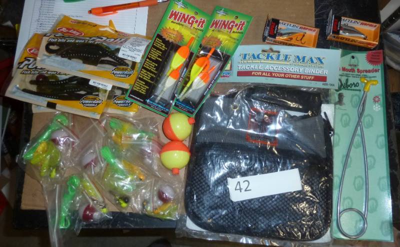 lot 42 image: fishing lot - tackle bag, mouth spr...