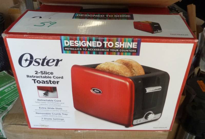 lot 59 image: New Oster toaster - open box, teste...