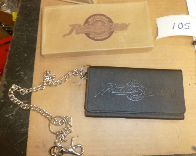 lot 105 image: new motorcycle club billfold ...