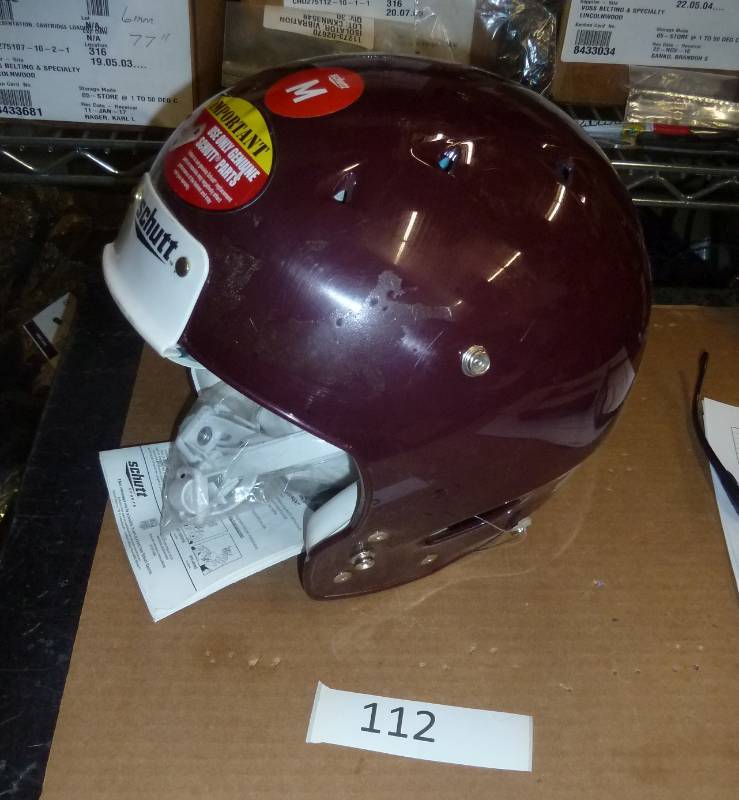 lot 112 image: new schutt Youth Medium football he...