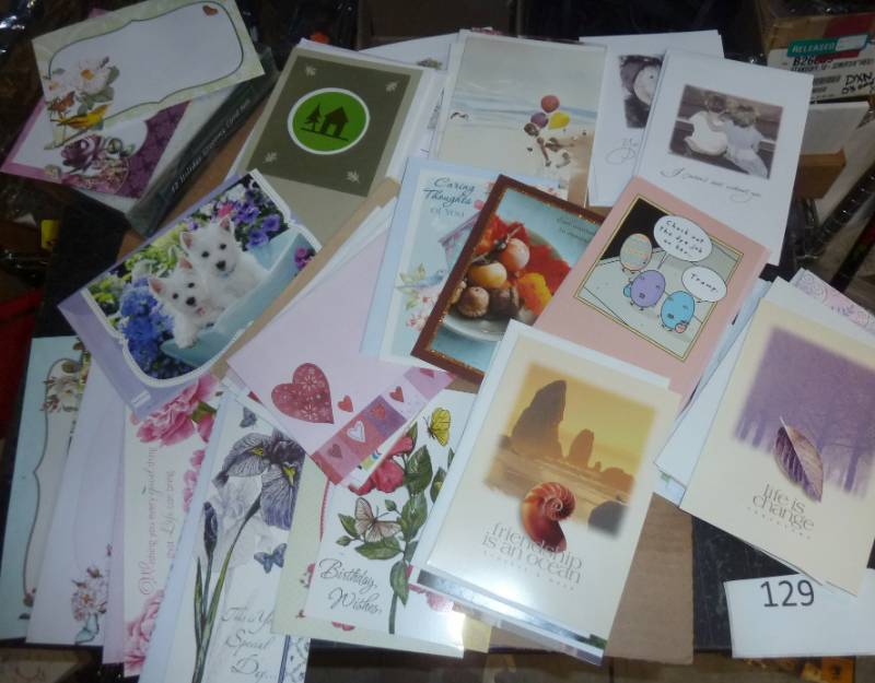 lot 129 image: Lot of all new greeting cards and e...