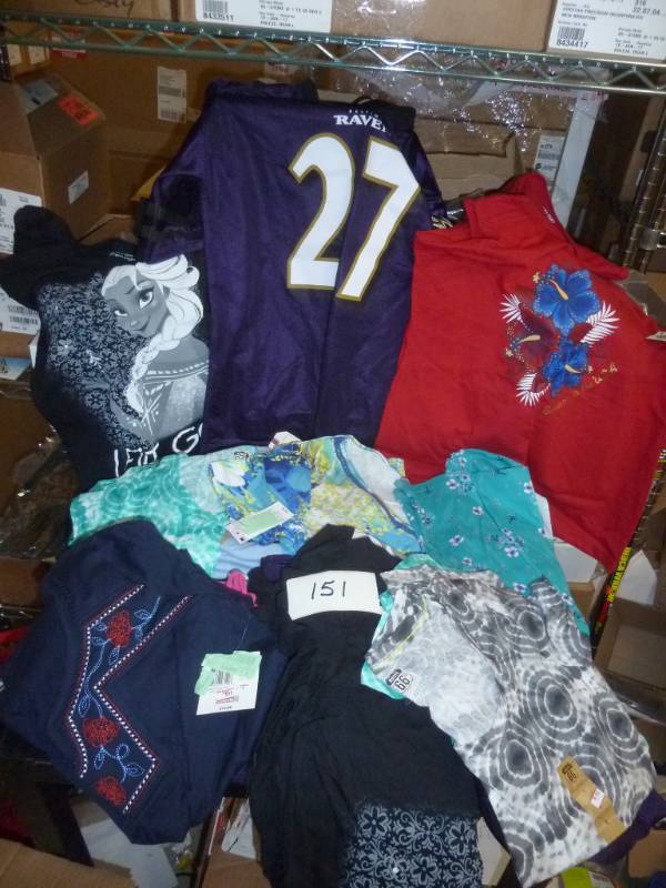 lot 151 image: 33 pieces of new tops for kids, gir...