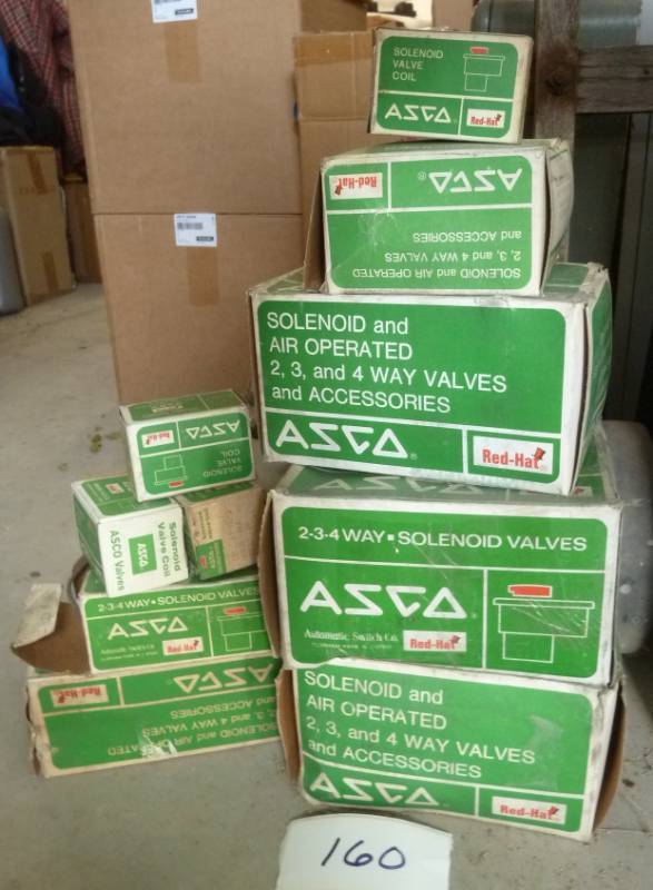 lot 160 image: Lot of new old stock ASCO solenoid ...