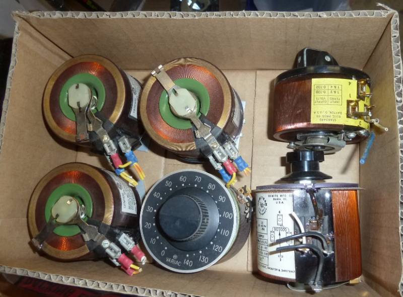lot 164 image: 6 variable transformers...