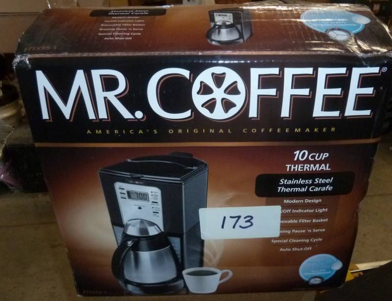 lot 173 image: Mr Coffee open box...