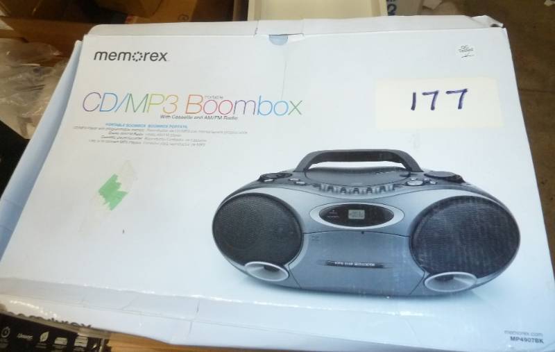 lot 177 image: new boombox, CD, cassette and radio...