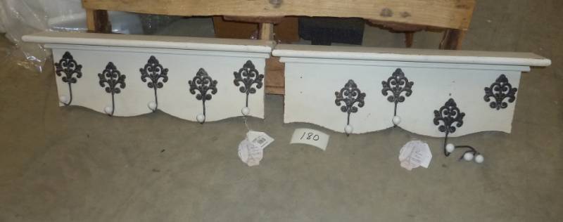 lot 180 image: 2 new victorian look hangers, one d...