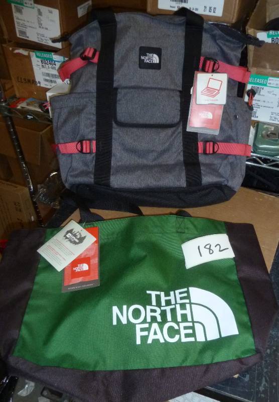 lot 182 image: 2 new North Face bags...