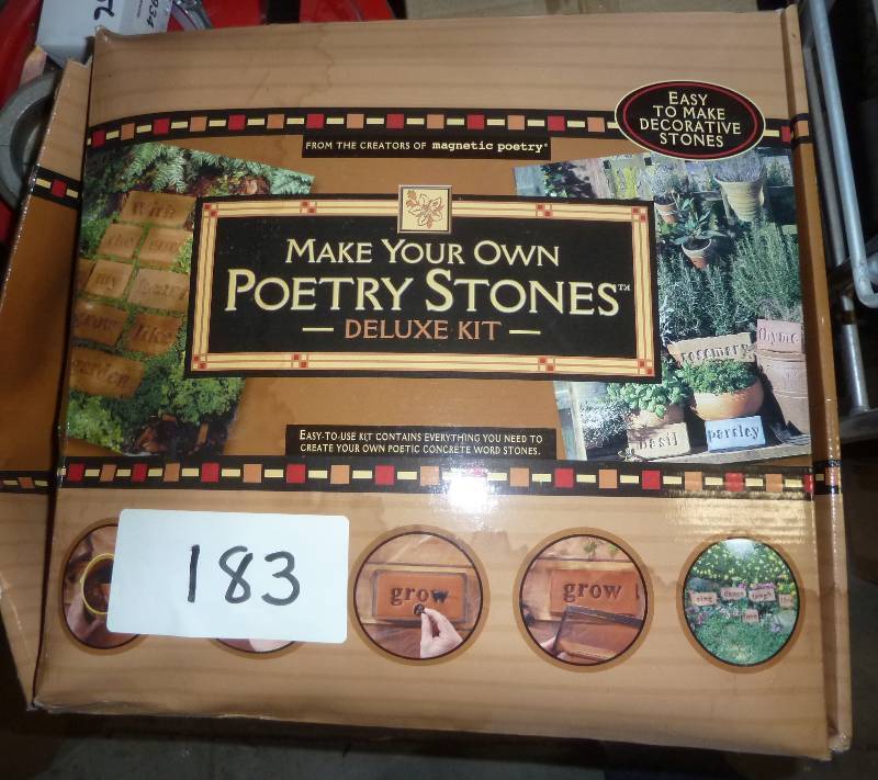 lot 183 image: new Poetry stones kit damaged box ...