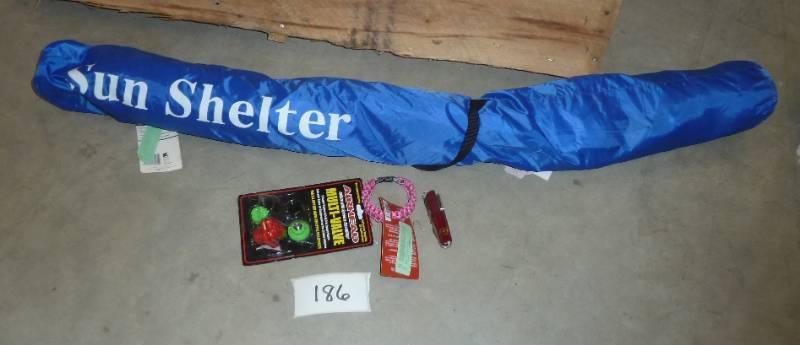 lot 186 image: 9x6 Sun shelter, hiking rope bracel...