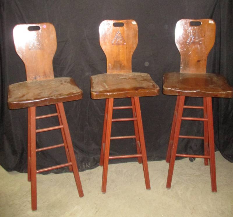 3 nice stools, B on them for your last name or Budweiser for your bar. Heavy Duty