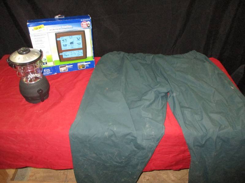 Rainpants, Lantern and weather Station