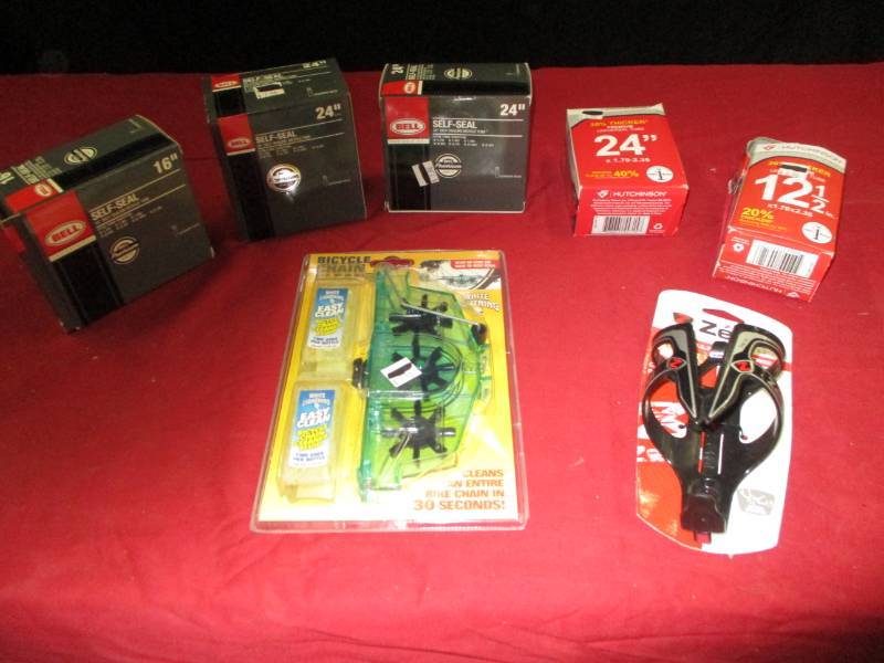 Self Seal Bike tubes, water bottle holder, lots of bicycle stuff