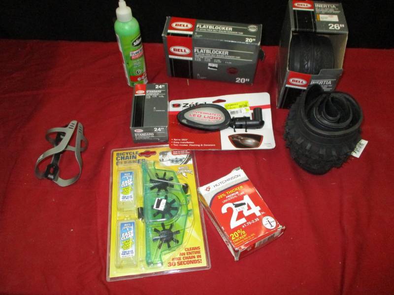 Self Seal Bike tubes, water bottle holder, lots of bicycle stuff