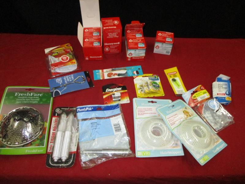 Expandible strainer, hearing aid batteries and honeywell refils