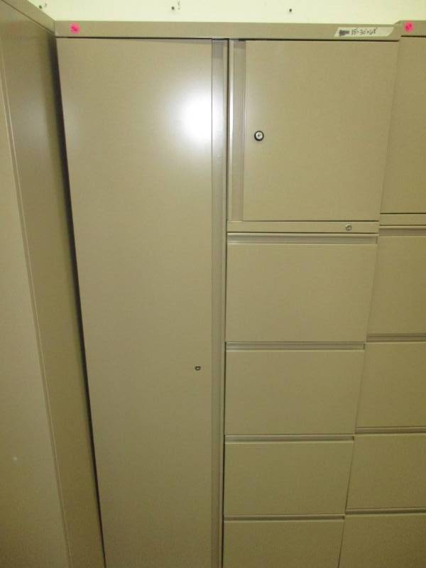 30 x 18x 68 Personal Storage Locker with hanging side and 4 drawers for files