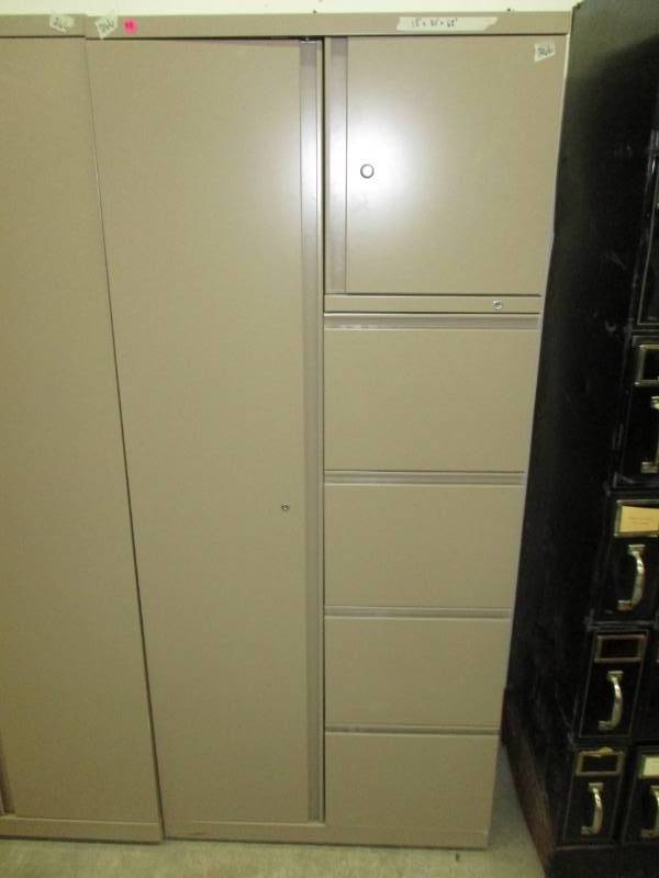30 x 18x 68 Personal Storage Locker with hanging side and 4 drawers for files