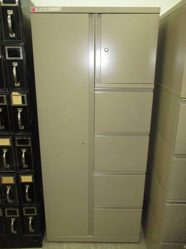 30 x 18x 68 Personal Storage Locker with hanging side and 4 drawers for files