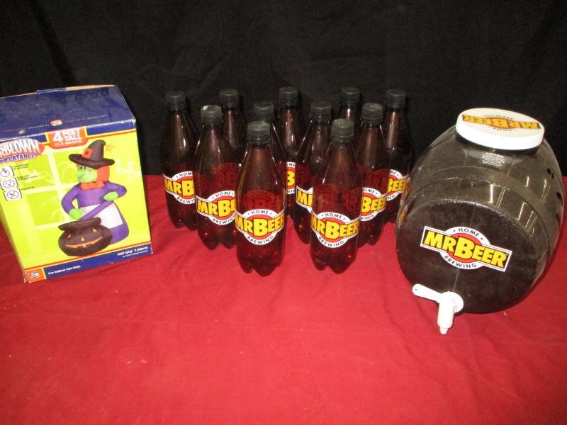 Beer Making set and Blow up witch