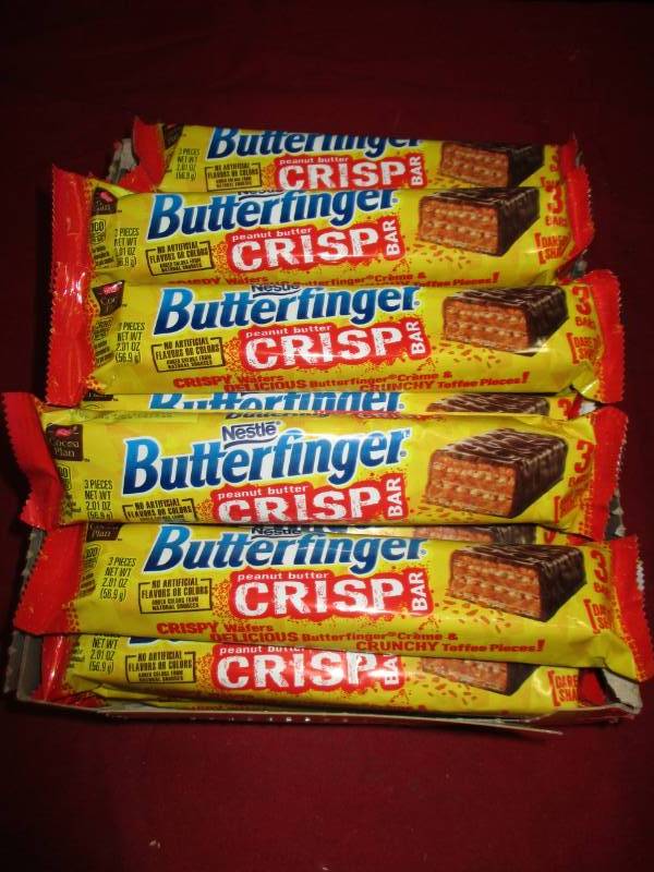 26 Butterfinger peanut butter crisp bars