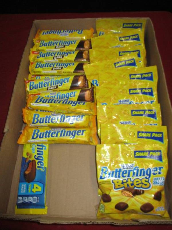 32 Butterfinger Bites and Butterfinger dark bars