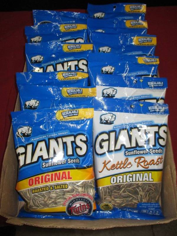 12 bags of sunflower seeds