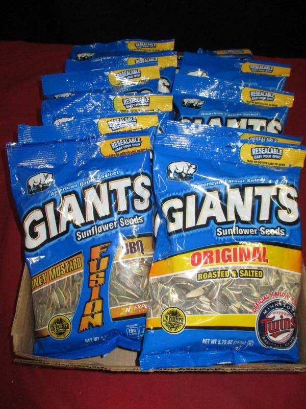 12 bags of sunflower seeds