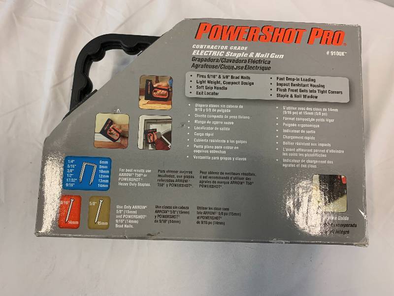 lot 17 image: PowerShot Pre 9100K Contractor Grade Electric Stable & Nail Gun