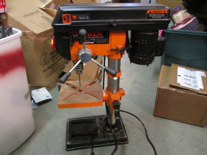lot 1 image: Wen 5-Speed 10 Drill Press with La...