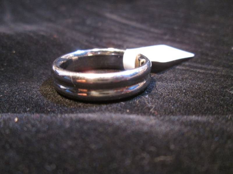 lot 51 image: Titanium ERA Dual Dome 6mm Band Rin...