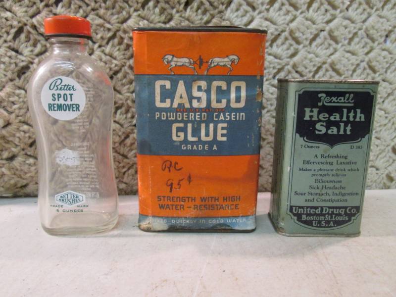 lot 87 image: Lot of 3 Vintage Product Containers...