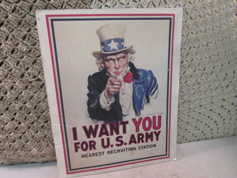 lot 88 image: Vintage US Army Poster on Posterboa...