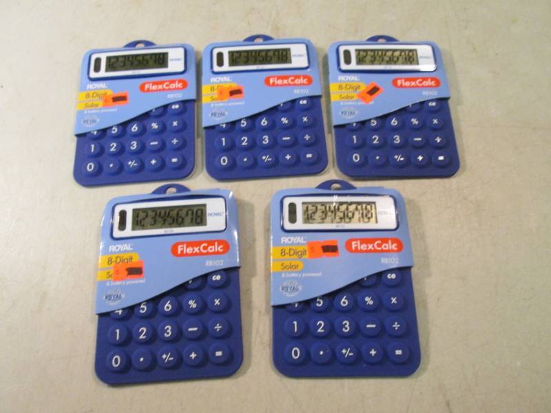 lot 112 image: 5 Royal FlexCalc Calculators  EC1...