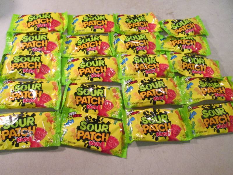 lot 130 image: 20 Bags of Sour Patch Kids Candy Be...