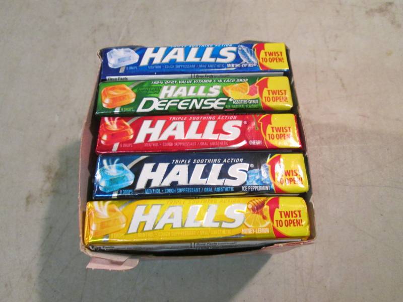 lot 131 image: 20 Packs of Various Flavor Halls Be...