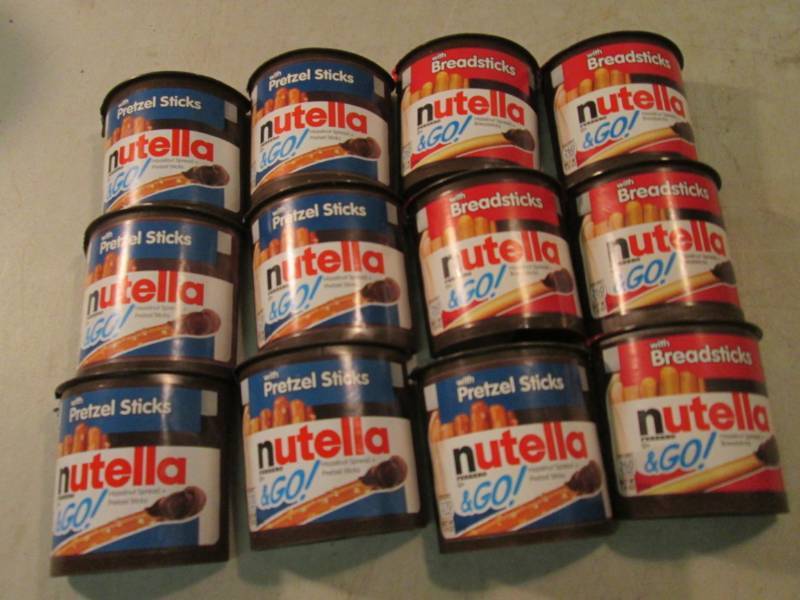 lot 154 image: 12 Containers of Nutella with Pretz...