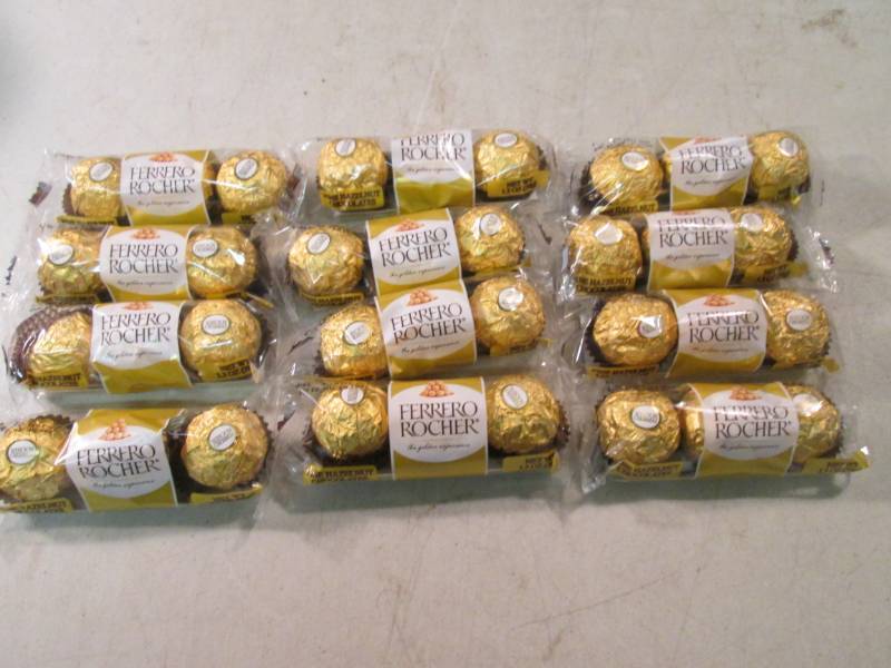 lot 157 image: 12 Packs of 3 Ferrero Rocher Fine H...