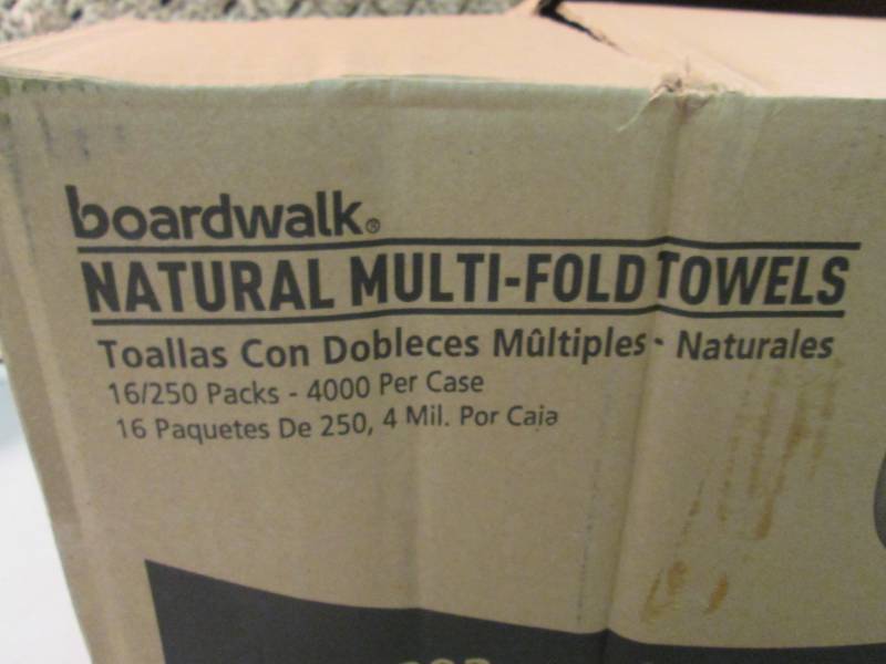 lot 217 image: Case of Natural Multi Fold Towels  ...