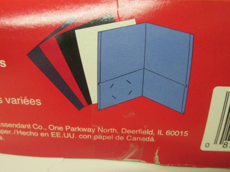 lot 227 image: 50 Pocket Folders 25 Black 25 Mix C...