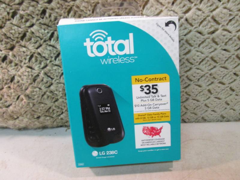 lot 245 image: Total Wireless LG 238C Flip Phone O...
