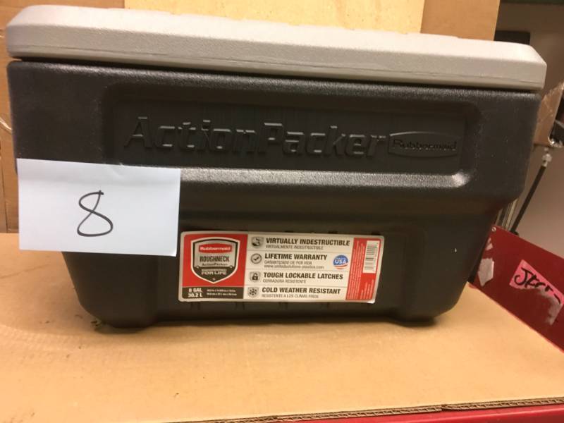 lot 8 image: Rubbermaid ActionPacker Storage Tote RMAP080000 not used
