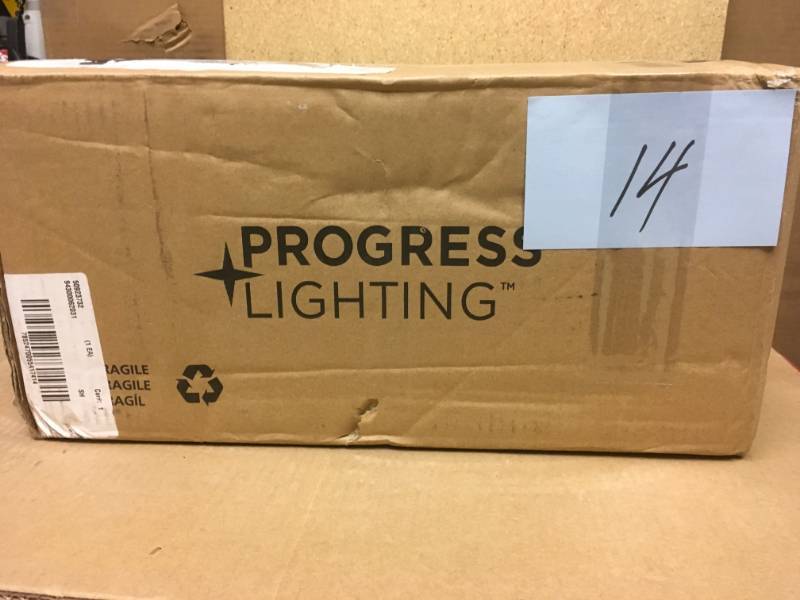 lot 14 image: Progress Lighting Zura Two-Light Bath & Vanity P300062 not used