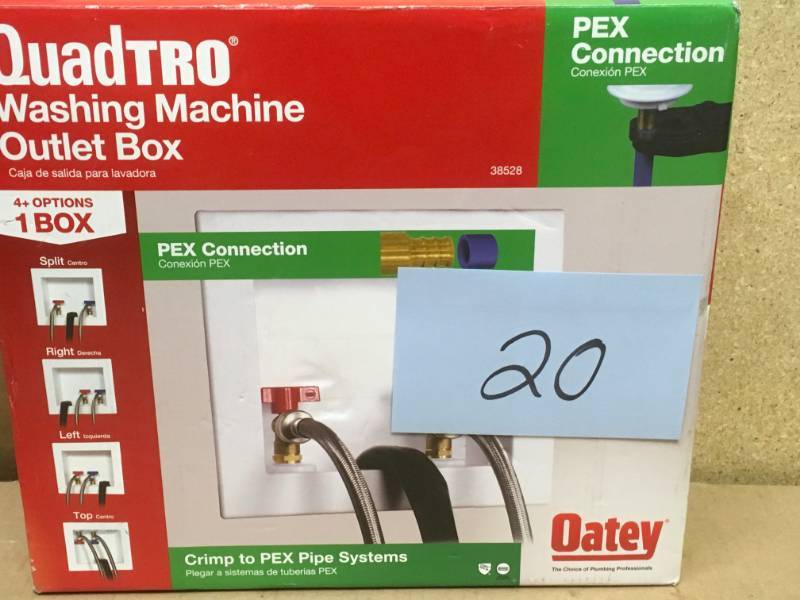 lot 20 image: Oatey Quadtro 14 Turn PEX Standard Display in good condition