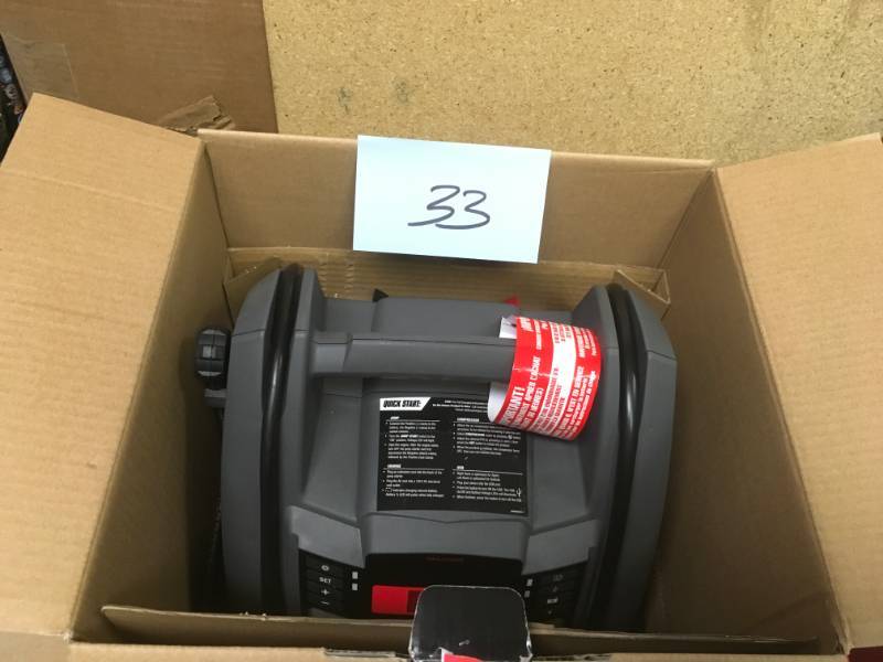 lot 33 image: Schumacher Battery Extender 12-Volt, 1,200 Amp Battery Jump Starter in good condition