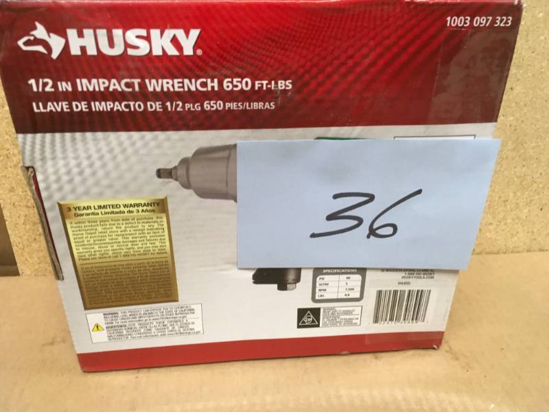 lot 36 image: Husky 650 ft.lbs. 12 in. Impact Wrench in good condition