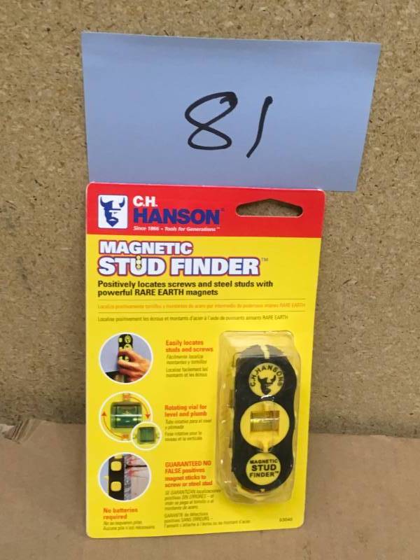 lot 81 image: C.H. Hanson Magnetic Stud Finder in good condition