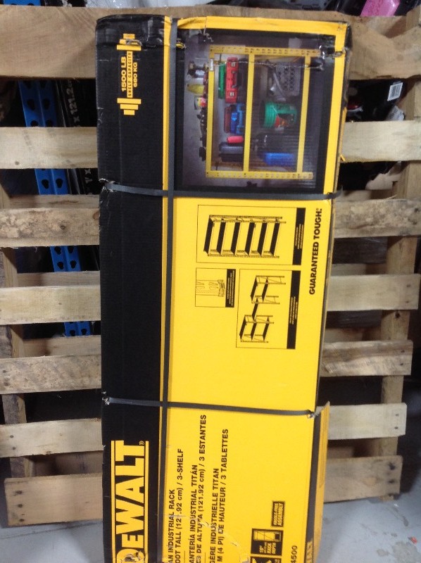 lot 109 image: Dewalt DXST4500 4 Foot Tall, 3 Shelf Industrial Rack not used
