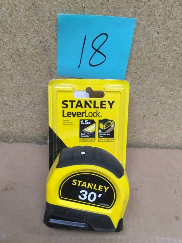 lot 18 image: Stanley LeverLock Tape STHT in good condition